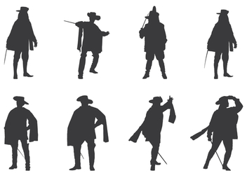 Royal Musketeers Silhouettes - vector gratuit #445297 