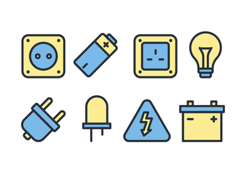 Electric Accessories Icon Pack - vector #445337 gratis