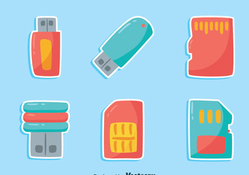 NIce Card Reader Element Icons Vector - Free vector #445587