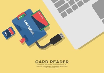 External Card Reader Illustration - бесплатный vector #445617