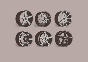 Alloy Wheels Side View Vector - Free vector #445797