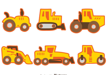 Nice Construction Machine Collection Vector - Free vector #445817