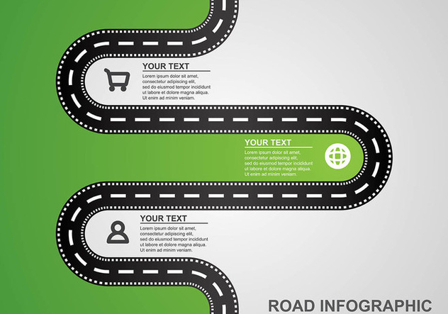 Roadmap Infographic Vector - vector #445947 gratis