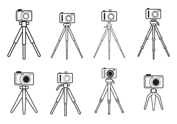 Camera Linear Tripod Set - бесплатный vector #445957