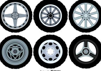 Vector Alloy Wheels Icons - Free vector #446287