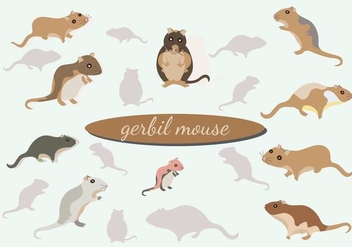 Gerbil Mouse vector Pack - vector gratuit #446367 