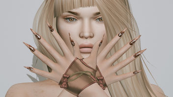 Ombre Mesh Nails by SlackGirl @ The Makeover Room & Octavia Bento Gloves by Masoom @ Mesh Body Addicts Fair - Free image #447517