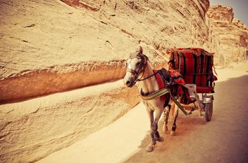 Bedouin carriage in Siq passage to Petra - бесплатный image #449587