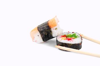 sushi white background - бесплатный image #452597