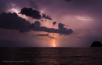 thunderstorm and lightning in the open sea - Free image #453647