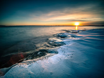 Sunset on the rocks - Helsinki, FInland - Seascape Photography - Free image #458477