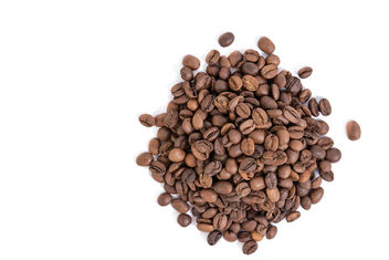 Top view of Raw Coffee isolated above white background - Kostenloses image #462307