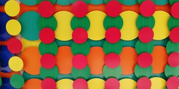 color pattern on a building wall - бесплатный image #469037