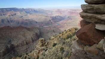 Arizona - Grand Canyon: A unique view: from the Desert View Point overlook the view to the north - image gratuit #482787 