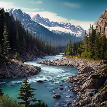 River valley - by Adobe Express AI - бесплатный image #499487