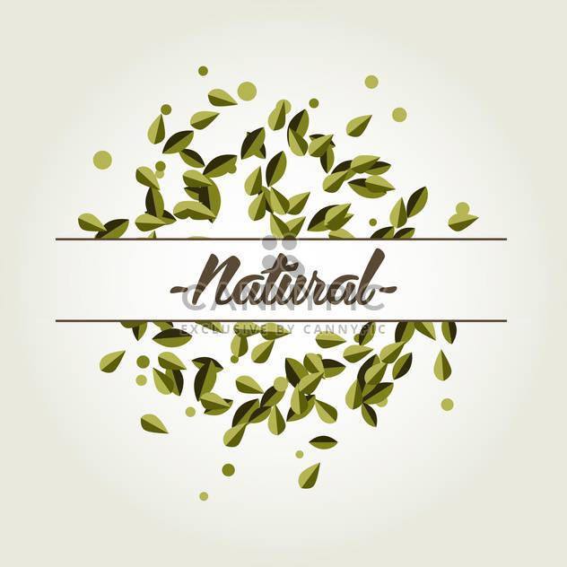 Vector natural background with green leaves on white background - Kostenloses vector #125807