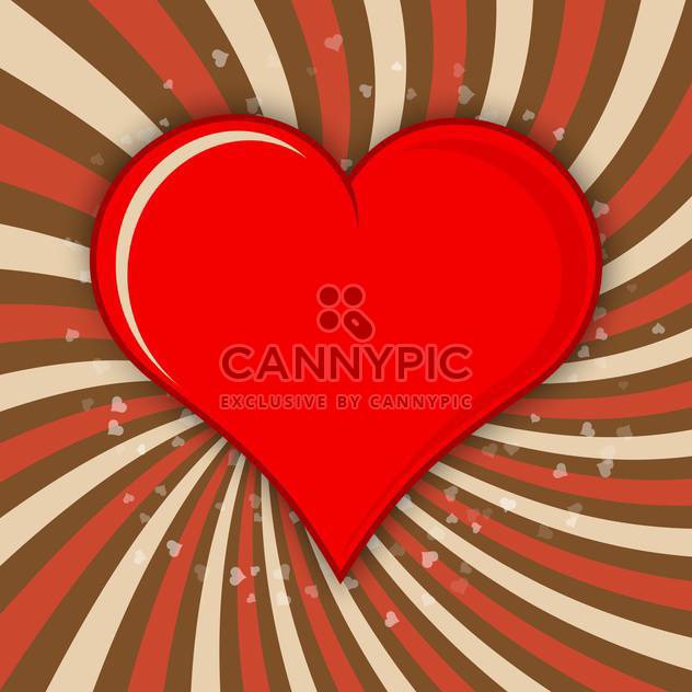 Vector illustration of valentine background with red heart - Kostenloses vector #125817