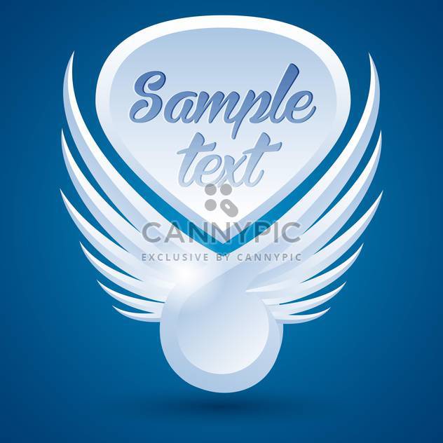 Vector illustration of white flying winged on blue background with text place - Kostenloses vector #126207