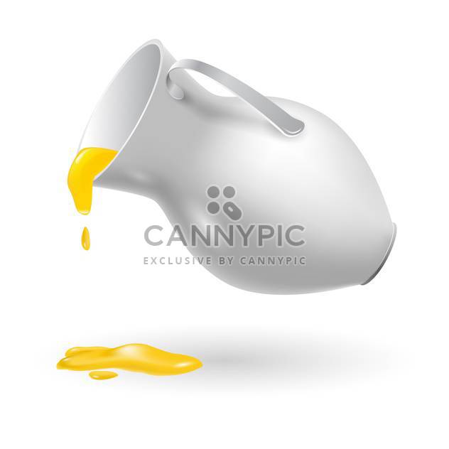 Vector illustration of white pitcher with orange juice on white background - бесплатный vector #126337