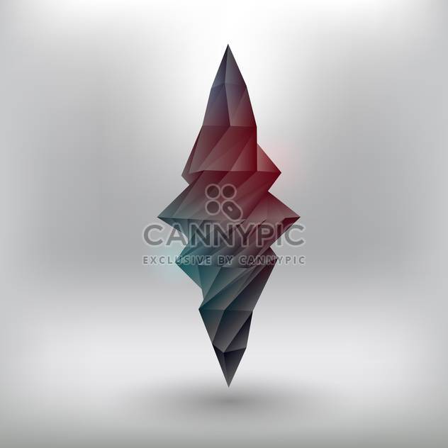 Vector illustration of geometric abstract element on grey background - vector #126407 gratis