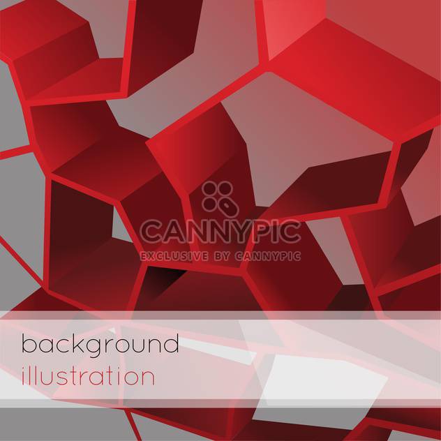 Vector illustration of abstract geometric red background - vector #126417 gratis