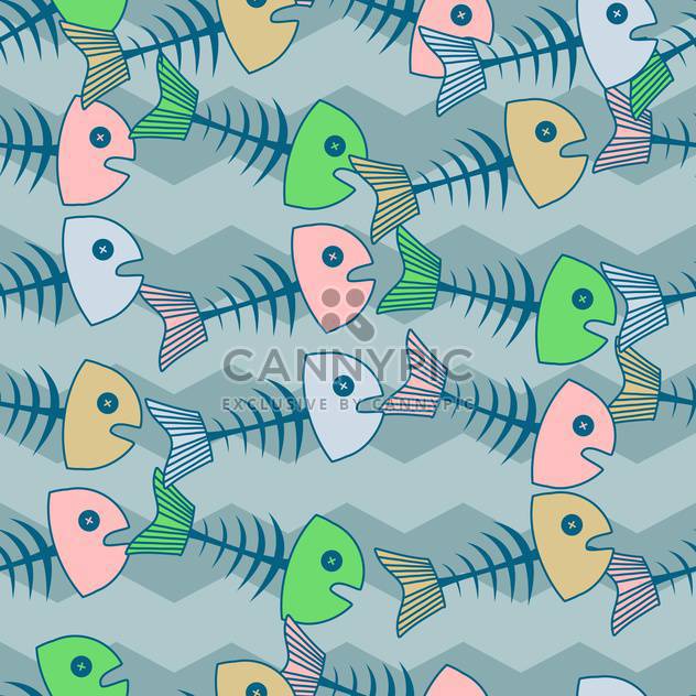 Vector colorful background with dead fish - Free vector #126787