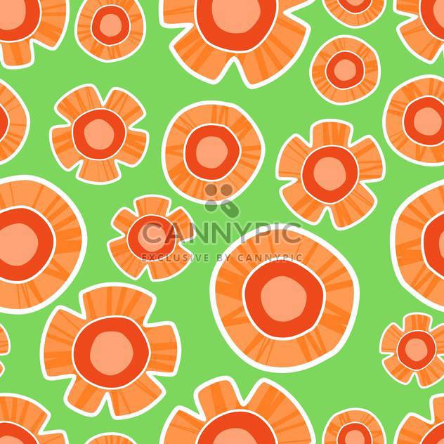 Vector colorful background with orange flowers - бесплатный vector #127037