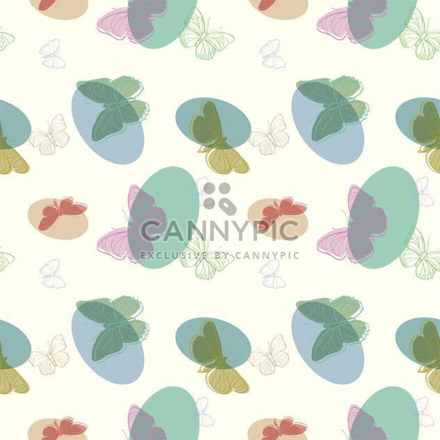 Vector illustration of seamless butterflies background - Free vector #127307