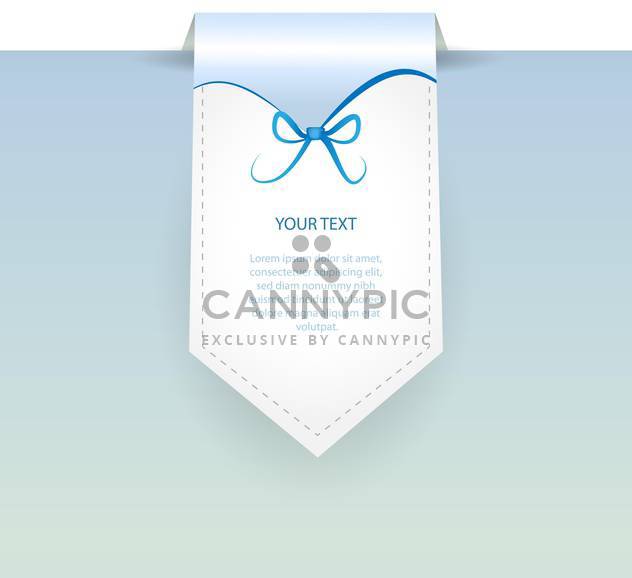 Vector blue banner with bow and text place - Kostenloses vector #127317