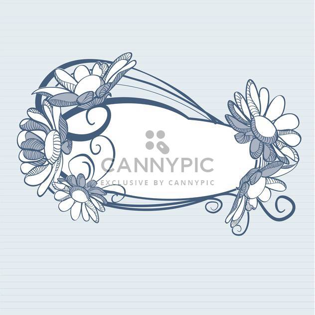 Blue background with daisy flowers with text place - Kostenloses vector #127407