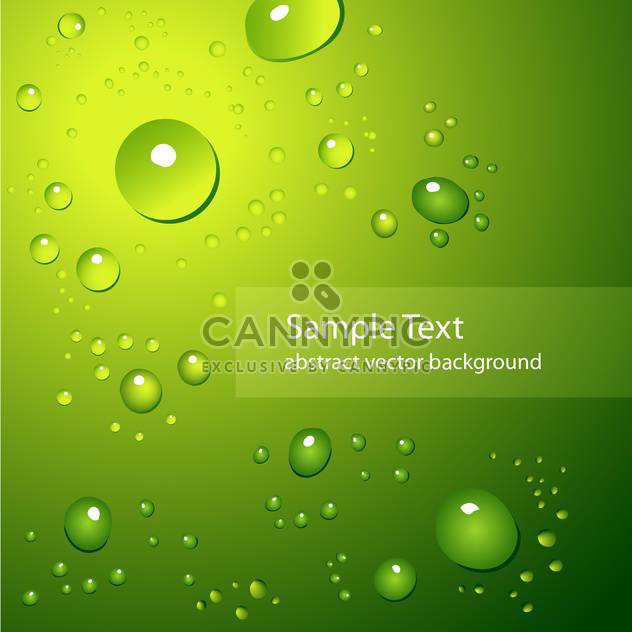 abstract background with water drops on green background - Kostenloses vector #127557