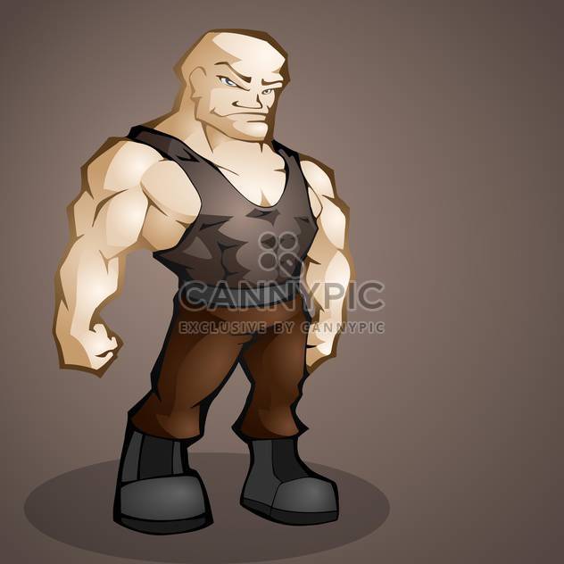 muscular handsome man on dark background - vector gratuit #127577 