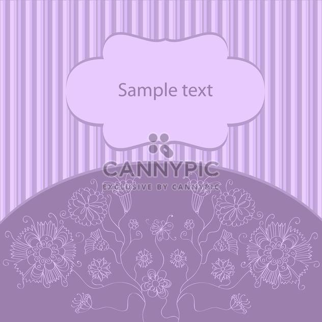 Spring floral purple background with text place - vector gratuit #127867 
