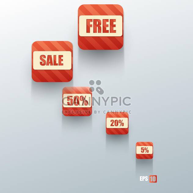 shopping sale buttons on grey background - Kostenloses vector #127967