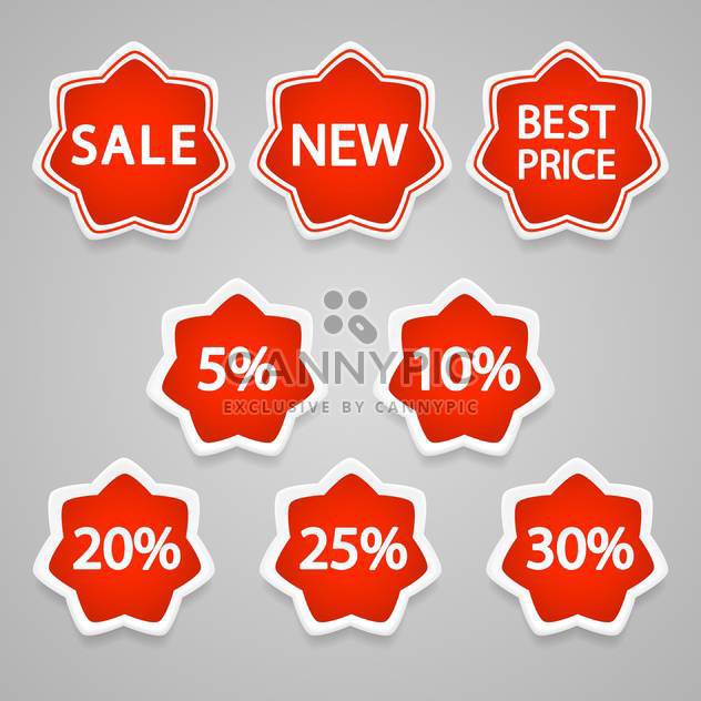 Set with vector sale stickers and labels icons - Kostenloses vector #128217