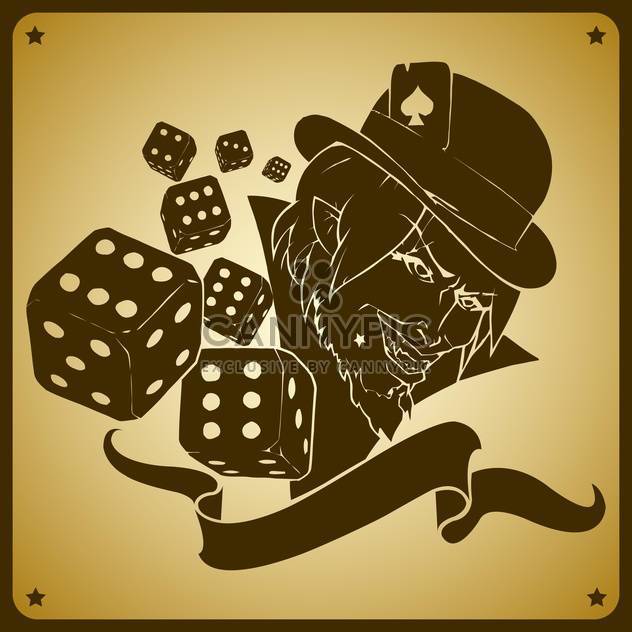 Vector illustration of joker and dices - Kostenloses vector #128477
