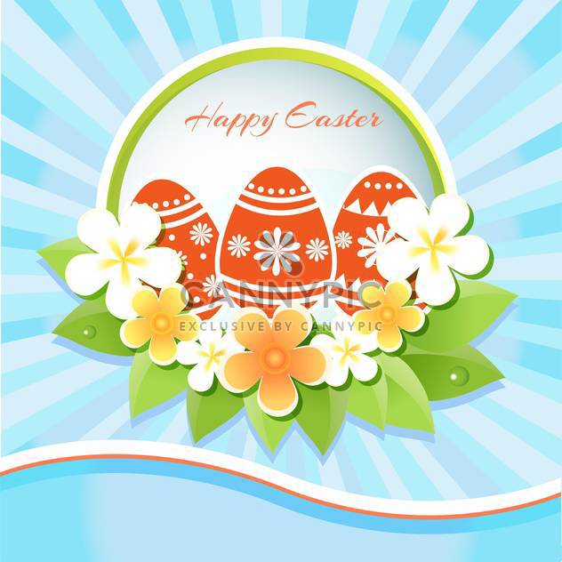 Vector Illustration of Happy Easter Card - vector gratuit #128517 