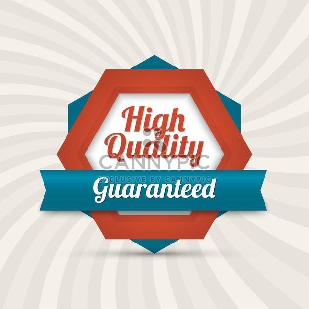 Vector badge with text high quality guaranteed - Kostenloses vector #128537