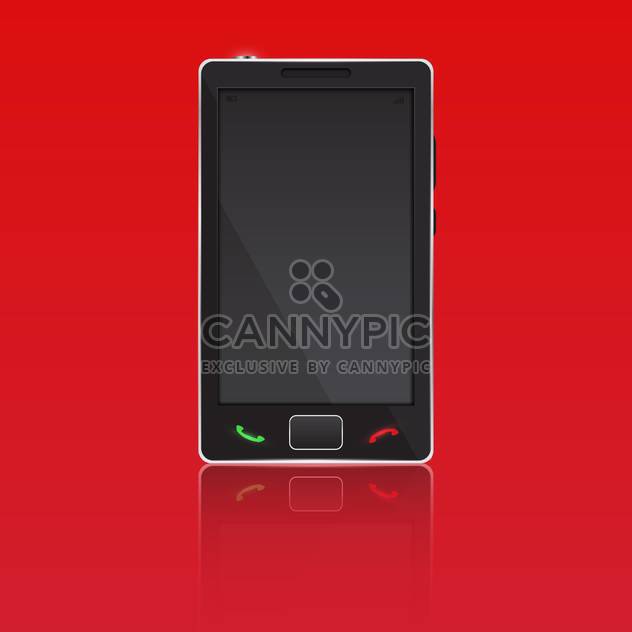Vector illustration of mobile smart phone on red background - Kostenloses vector #128577