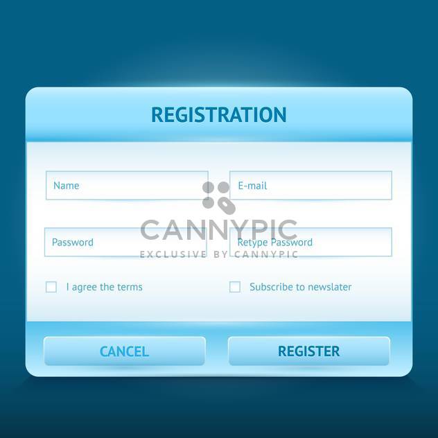 Vector login and register glossy web form - Kostenloses vector #128607