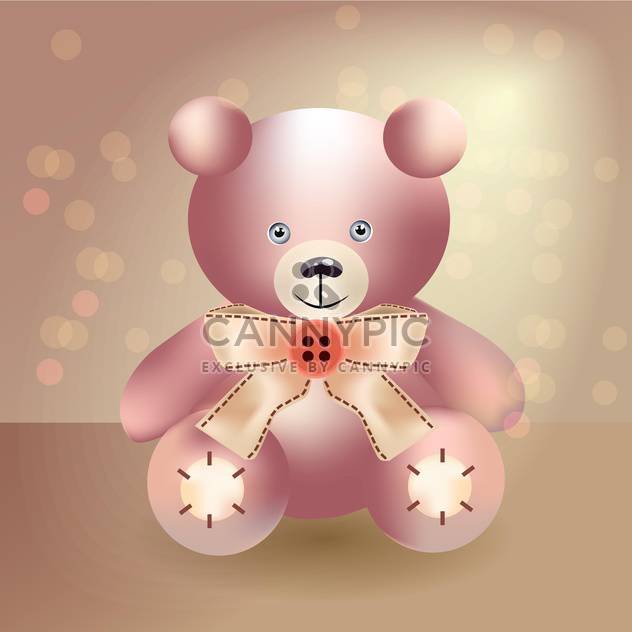 Vector illustration of cute teddy bear - vector gratuit #128657 