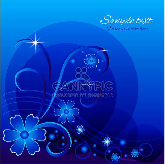 Vector blue floral background with sample text - Kostenloses vector #128787