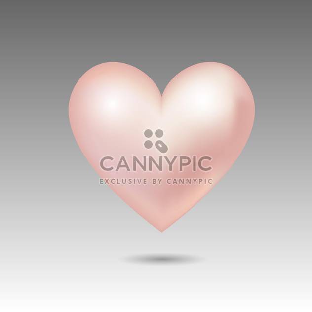Vector illustration of pink glossy heart - Free vector #128847