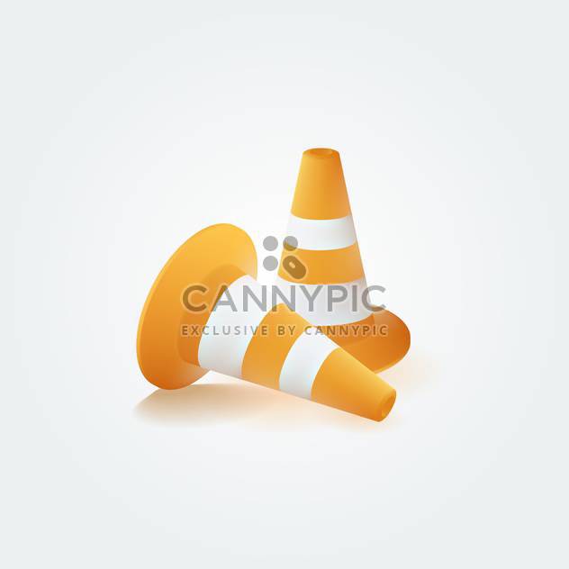 Vector illustration of two traffic cones - Free vector #128927