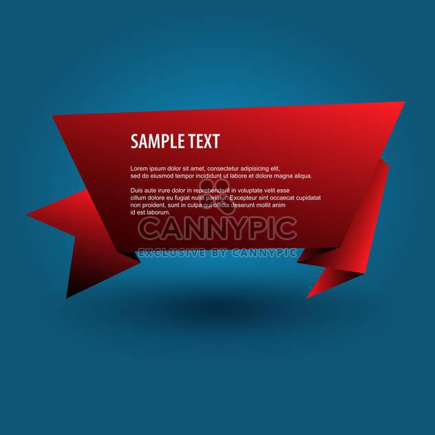 red origami banner background - vector gratuit #129187 