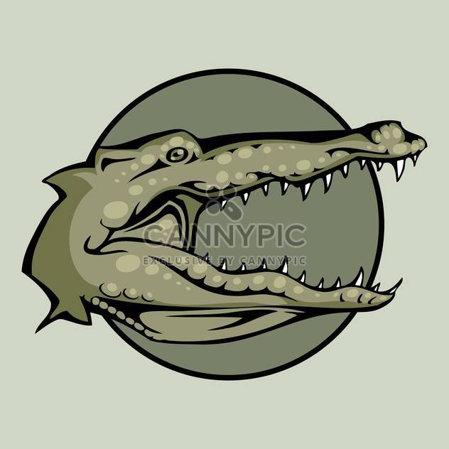 angry crocodile vector head - бесплатный vector #129267