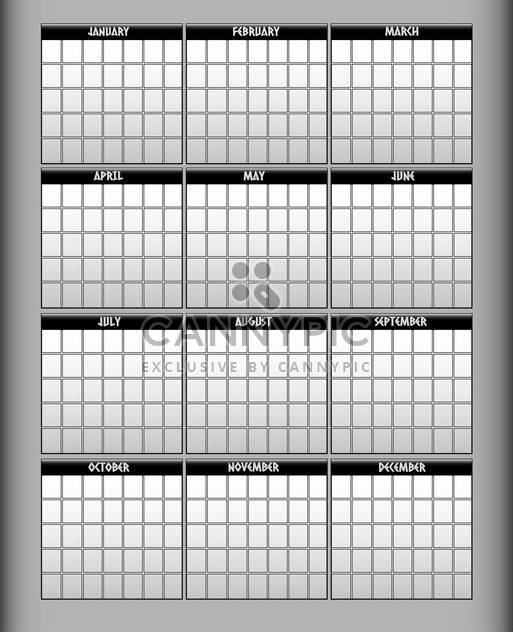 Vector illustration of gray calendar - vector gratuit #129437 