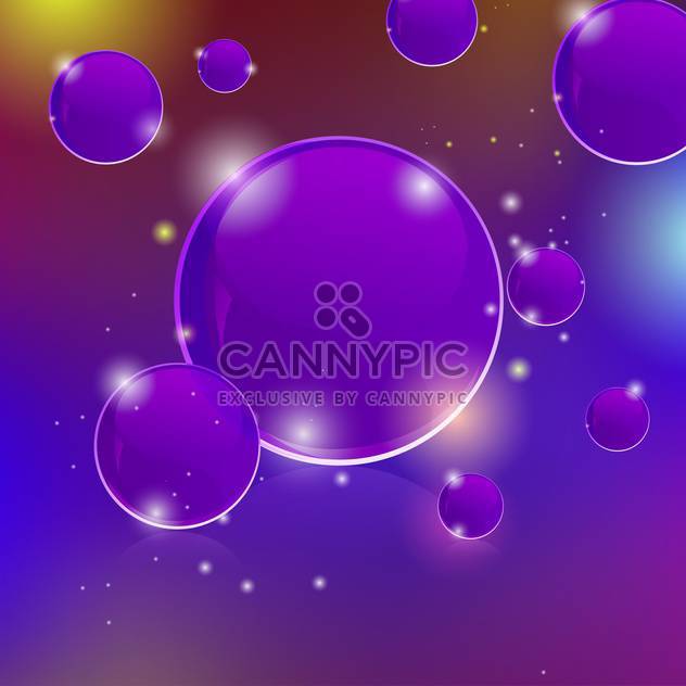Vector glowing abstract purple background with bubbles - vector #129527 gratis