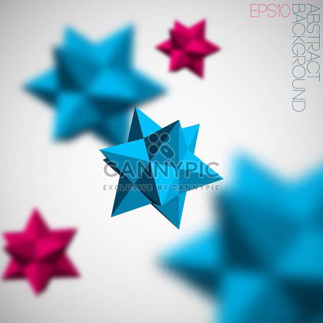 Abstract vector background with 3d blue and pink figures from pyramids - vector gratuit #129677 