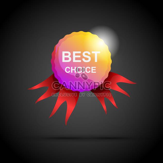 Vector best choice label with ribbons on black background - vector #129787 gratis